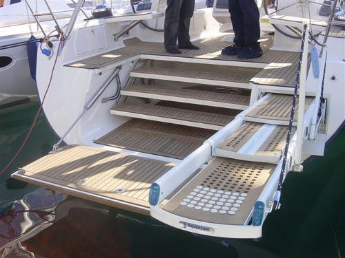 Elan Impression 514 open cockpit platform steps and pasarella 500 © Navsail www.navsail.com.au